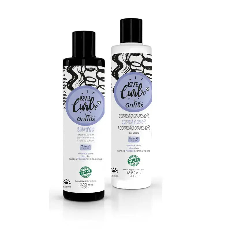 Kit (2A-4C) Shampoo + Condicionador LOVE CURLS Griffus Cosmeticos