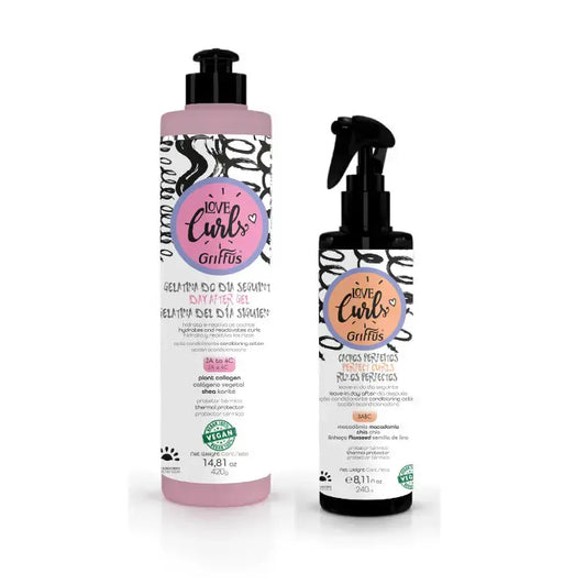 Kit (3ABC) Cacheados - Gelatina do Dia Seguinte + Leave-in LOVE CURLS Griffus Cosmeticos