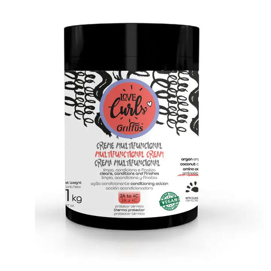 Creme 3x1 Multifuncional (2A-4C) LOVE CURLS 1 kg Griffus Cosmeticos