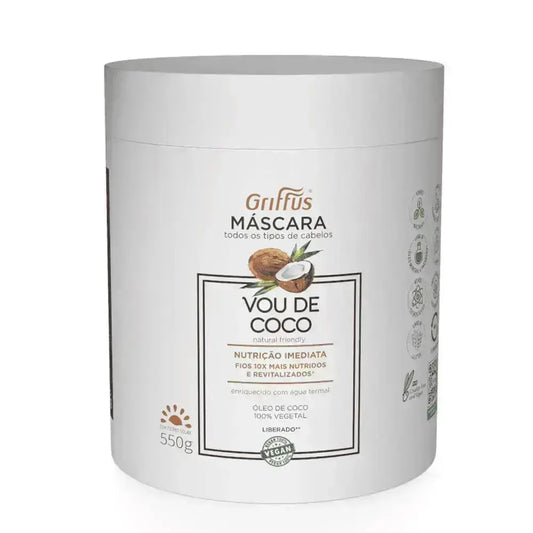 Mascara Capilar (1A-4C) Nutrição Imediata VOU DE COCO 550 g - griffuscosmeticos