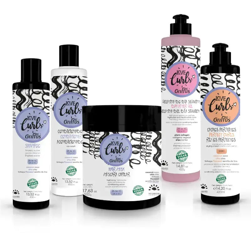 Kit (3ABC) Cacheados LOVE CURLS 5P2 Griffus Cosmeticos