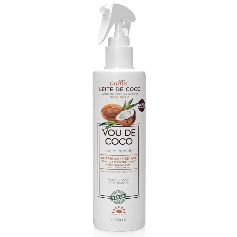 Leave-in Leite de Coco (1A-4C) VOU DE COCO 240 ml - griffuscosmeticos