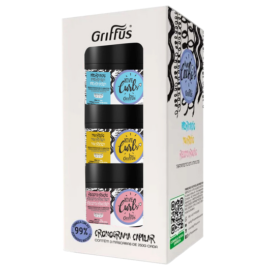 KIT Cronograma Capilar (2A-4C) LOVE CURLS 3P Griffus Cosmeticos