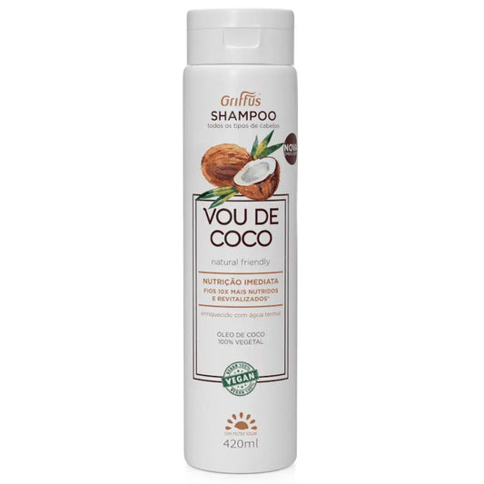 SHAMPOO NUTRIÇÃO IMEDIATA (1A-4C) VOU DE COCO 420 ML - griffuscosmeticos